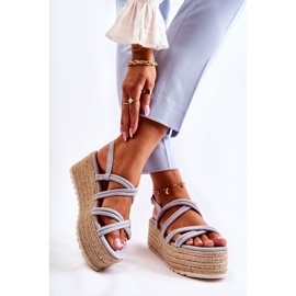 PS1 Sandals On The Blue Braided Platform Crazy In Love brown 2