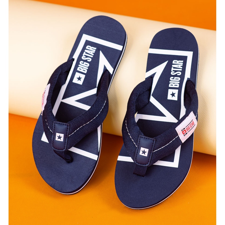 Comfortable Big Star flip-flops blue 2