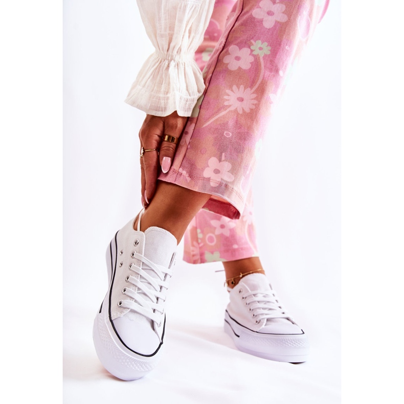 FS3 Women's Classic Sneakers On The Platform White Conelle 2