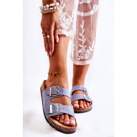 FB1 Women's Slippers Blue Misandei 1