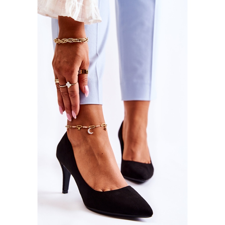 PG1 Classic Black Theira Suede Heels 1