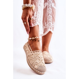 PH1 Women's Beige Openwork Espadrilles, Letisa 1