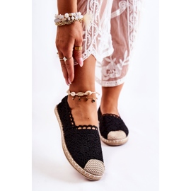 PH1 Women's Black Openwork Slip-on Espadrilles 1