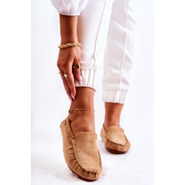 PH1 Women's Suede Loafers Dark Beige Millare 1
