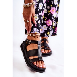 Black Tessy Platform Sandals 1