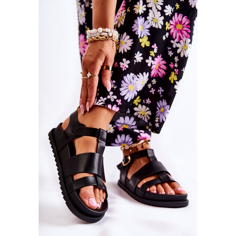 Black Tessy Platform Sandals 2
