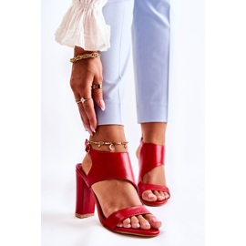 Red Maronni Scoop Neck Sandals 1
