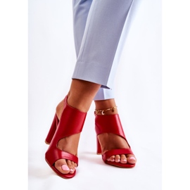 Red Maronni Scoop Neck Sandals 2