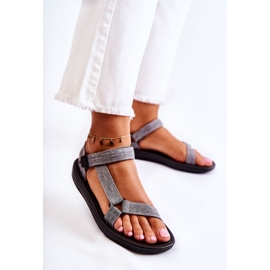 PM1 Classic Women's Sandals With Velcro Gray Kalla grey 1