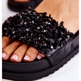 Women's Platform Flip-Flops With Decorations, Black 4