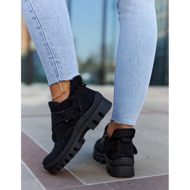 S.Barski Remgate Black Suede Trappers With Zipper 4