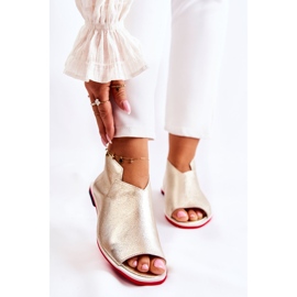 Nicole Leather Sandals On A Golden Clorie Slider 1