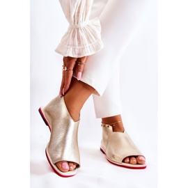 Nicole Leather Sandals On A Golden Clorie Slider 2