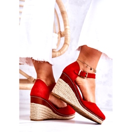 PS1 Women's Espadrilles On Red Tamarill Wedges 4