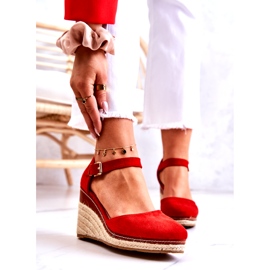 PS1 Women's Espadrilles On Red Tamarill Wedges 2