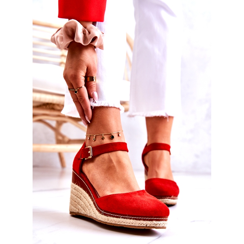 PS1 Women's Espadrilles On Red Tamarill Wedges 2