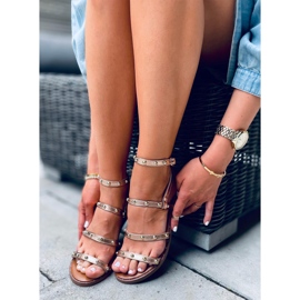 Hazel Champagne gladiator sandals pink 2