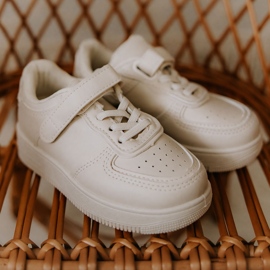 FR1 Children's sports shoes with Velcro Beige Elike 1