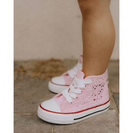 Children's High-top Sneakers Pink Mona 2 Children's High-top Sneakers Pink Mona 2