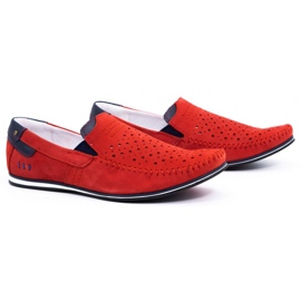 KOMODO Men's shoes moccasins 876 summer red 2