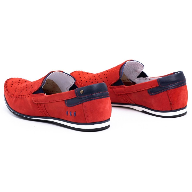 KOMODO Men's shoes moccasins 876 summer red 4