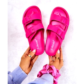 S.Barski Rubber Slippers With Buckle Fuchsia Corina pink 4