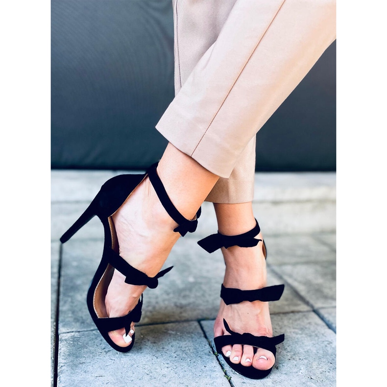 Celestia Black high heel sandals 1