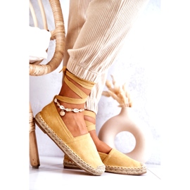 FB1 Tied Yellow Ismanne Suede Espadrilles 3