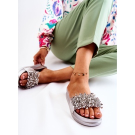 PG1 Women's Slippers On The Platform With Silver Almina Ornaments 2