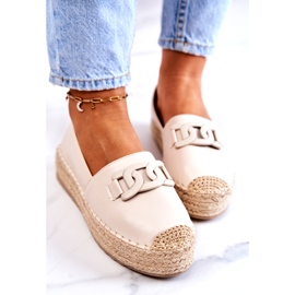 FB2 Classic Espadrilles On Beige Julianne Platform 1