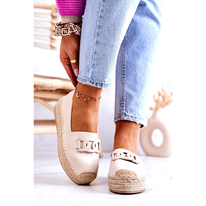 FB2 Classic Espadrilles On Beige Julianne Platform 2