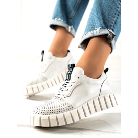 ARTIKER White Fashion Leather Shoes 1