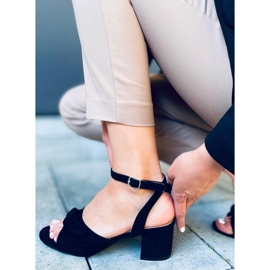 Giselle Black heeled sandals 1