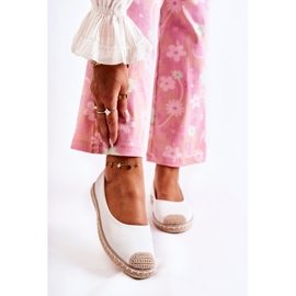 Classic Women's White Leather Espadrilles Calabria beige 1 Classic Women's White Leather Espadrilles Calabria beige 1