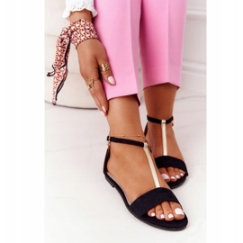 S.Barski Elegant Suede Sandals S. Bararski 541-7 Black 3