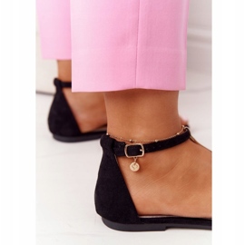 S.Barski Elegant Suede Sandals S. Bararski 541-7 Black 4
