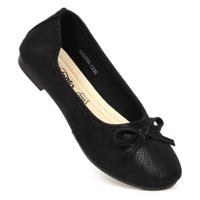 Girls' ballerinas with black bow eVento 1