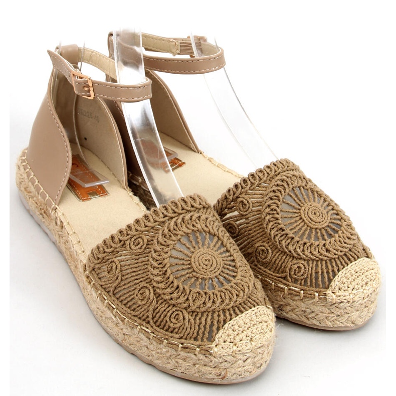 Jasmine Khaki openwork espadrilles beige 1