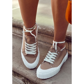 Women's Sneakers On The Platform Brown Comes 1