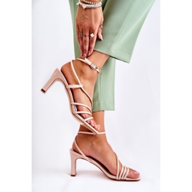 WS1 Classic Lacquered Sandals On High Heels Beige Milani 2 WS1 Classic Lacquered Sandals On High Heels Beige Milani 2