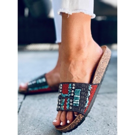 Taida Black cork slippers 1