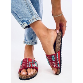 Taida Red cork slippers 2