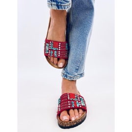 Taida Red cork slippers 1