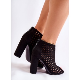 WT1 Black suede openwork boots from Jenissa 2