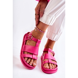 WS1 Sandals On The Platform Fuchsia Tessy pink 1