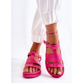 WS1 Sandals On The Platform Fuchsia Tessy pink 2