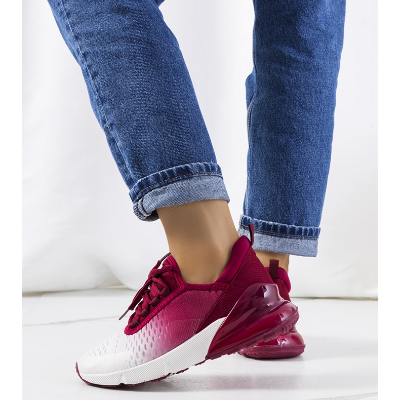 Glaner burgundy sports sneakers white 2