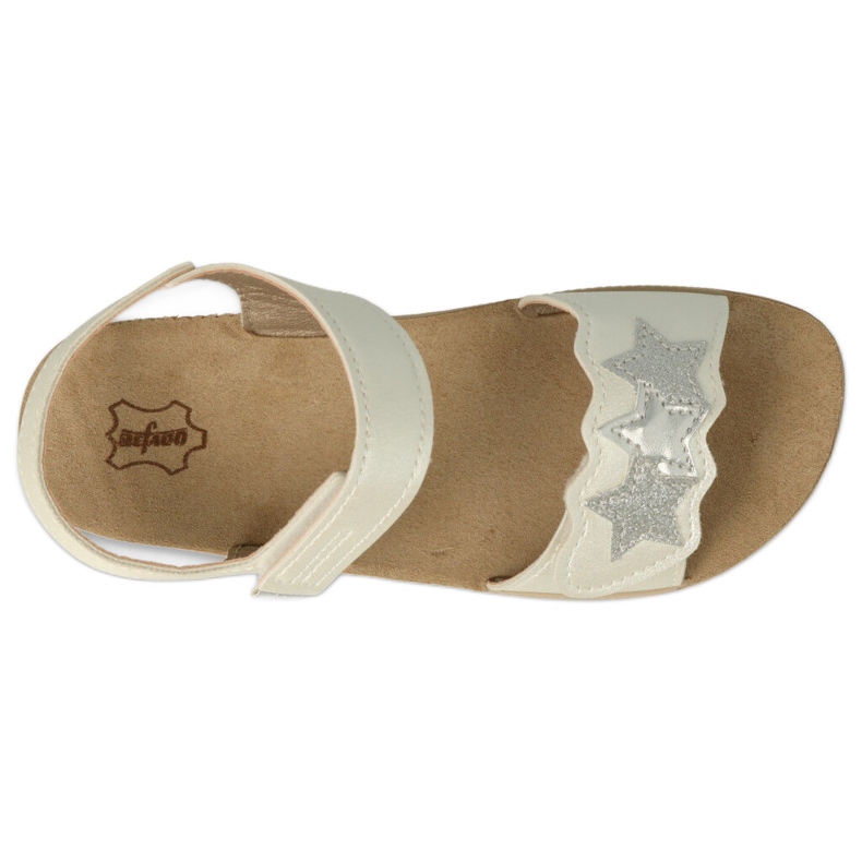 Befado Sandals Girls 068Y003 White and Silver 2 Befado Sandals Girls 068Y003 White and Silver 2