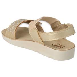 Befado Girls' Sandals Shiny Gold 068Y002 golden 3 Befado Girls' Sandals Shiny Gold 068Y002 golden 3