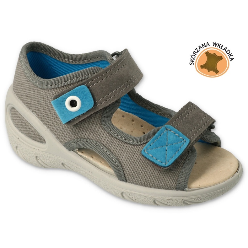 Befado children's shoes pu 065P166 blue grey 4 Befado children's shoes pu 065P166 blue grey 4
